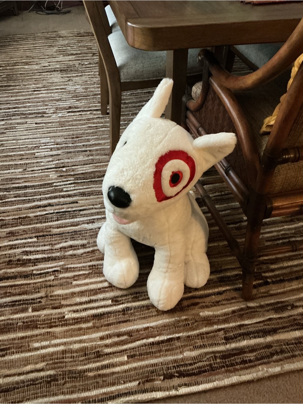 Target Holiday Limited Edition Jumbo 24” BULLSEYE White Mascot Dog Plush Toy